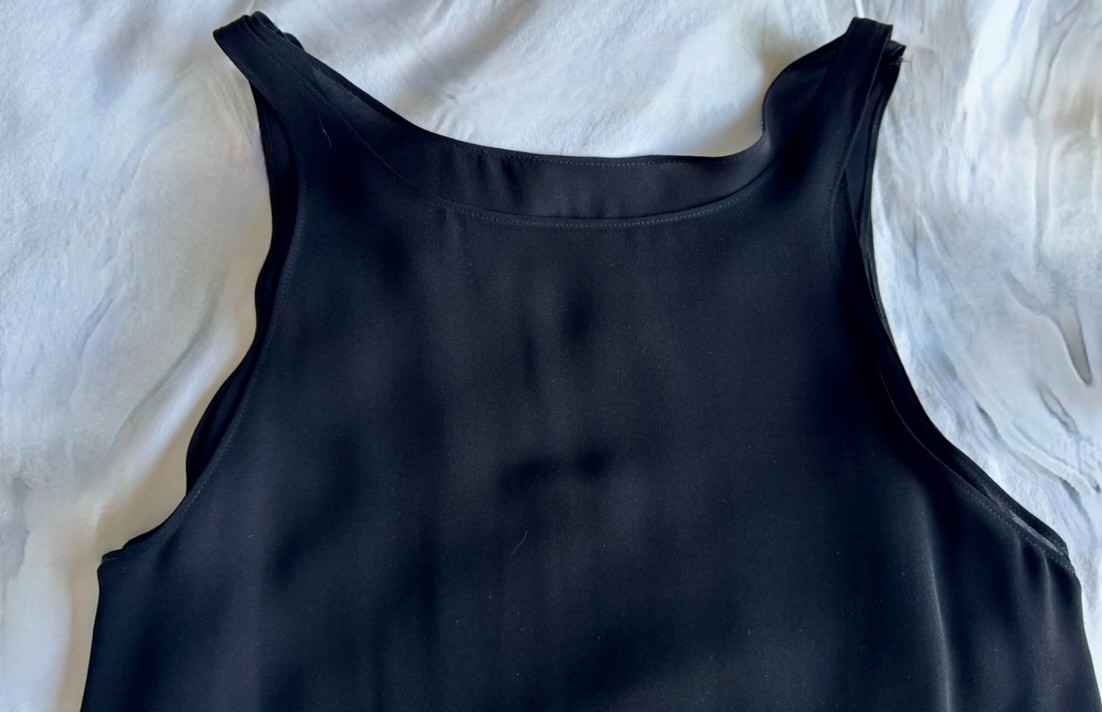 A|X Armani Exchange Vintage 90’s Black Silk Tank Swing Dress Size M