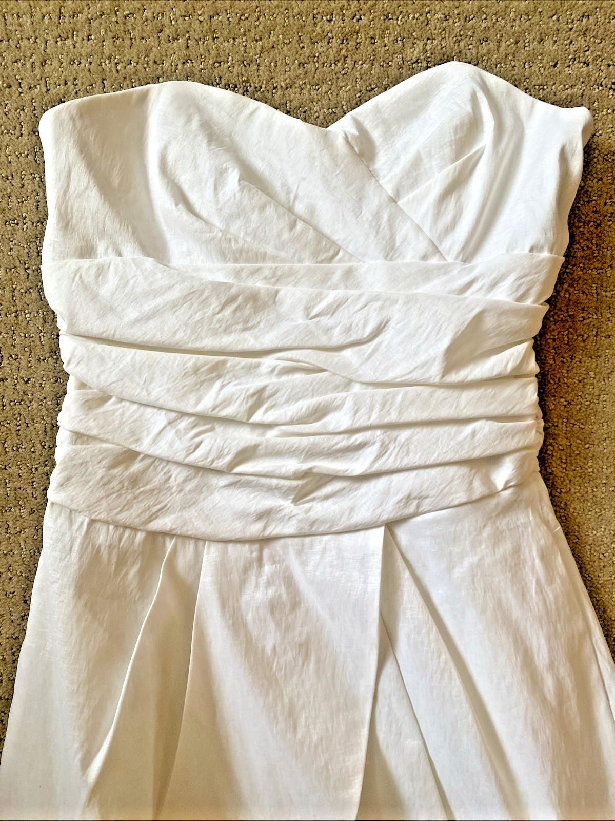 VTG 80s 90s Jessica McClintock White Prom HOCO Dress Bubble Hem Sz 10