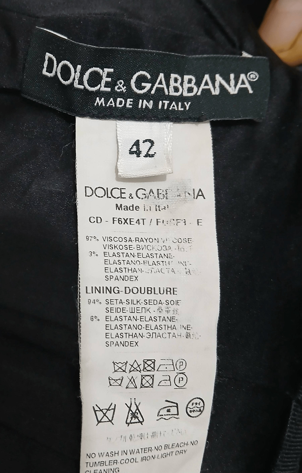 Dolce & Gabbana womens eu 42 us size 6 mermaid hem black special occasion dress