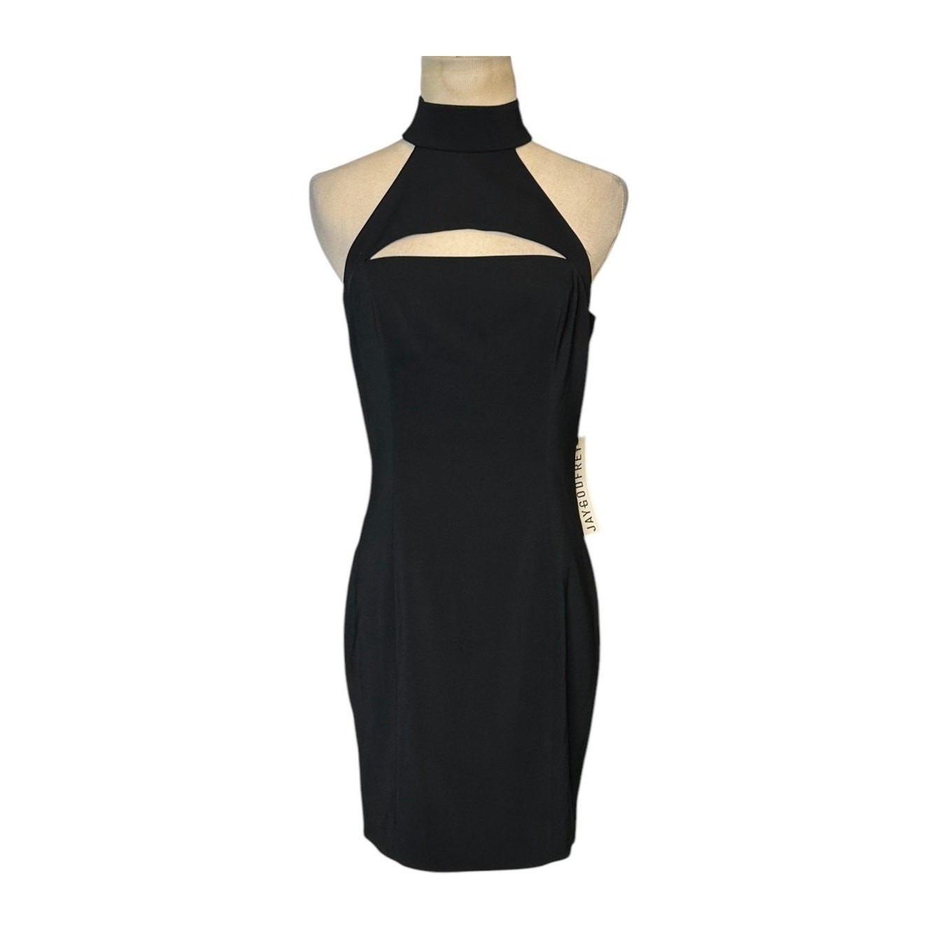 Jay Godfrey black sheath cocktail dress size 2