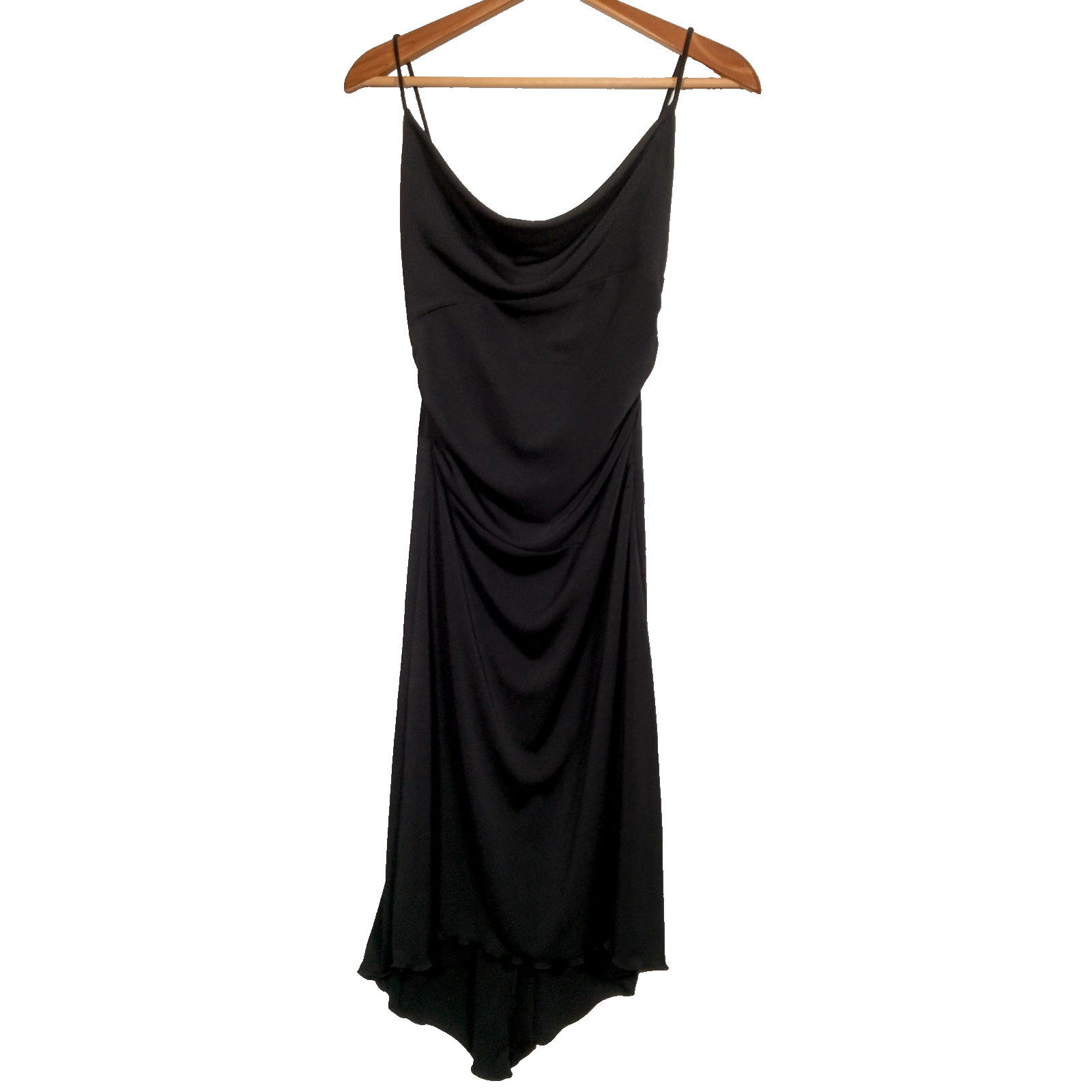 Vintage 90s City Triangles Dress Small Draped Body Con Classic Evening Party LBD