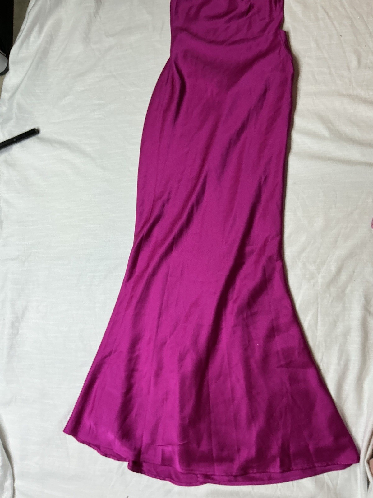 Runaway Womens Maxi Dress Small Pink Chara Low Cross Back Pull-On Magenta