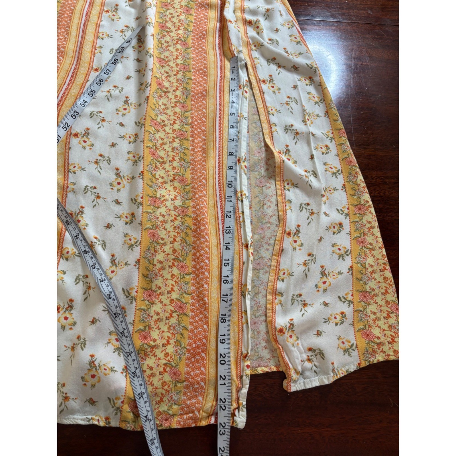 Justify Womens Maxi Sun Dress M Cottage Floral Crochet 70s Boho Prairie Festival