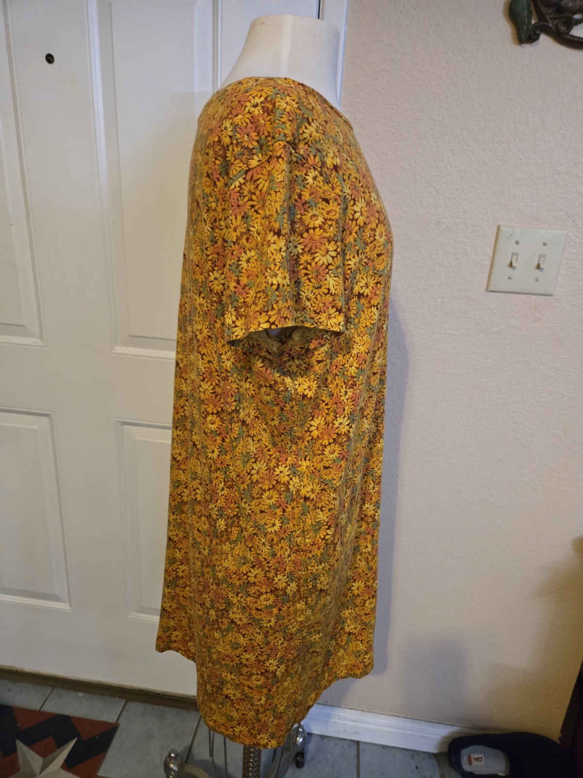 Toad&Co Women’s Yellow Floral Windmere II Dress Size XL Short Sleeve