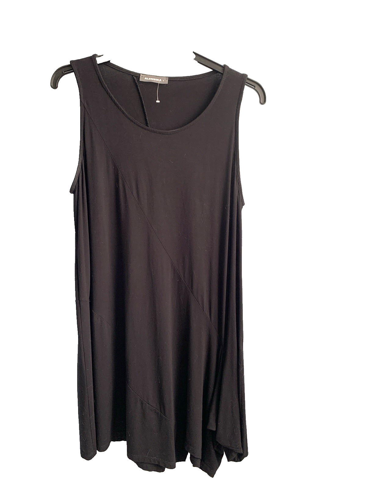 Alembika Essential Little Black Midi Sleeveless Dress Size 6 Israel (16* US)