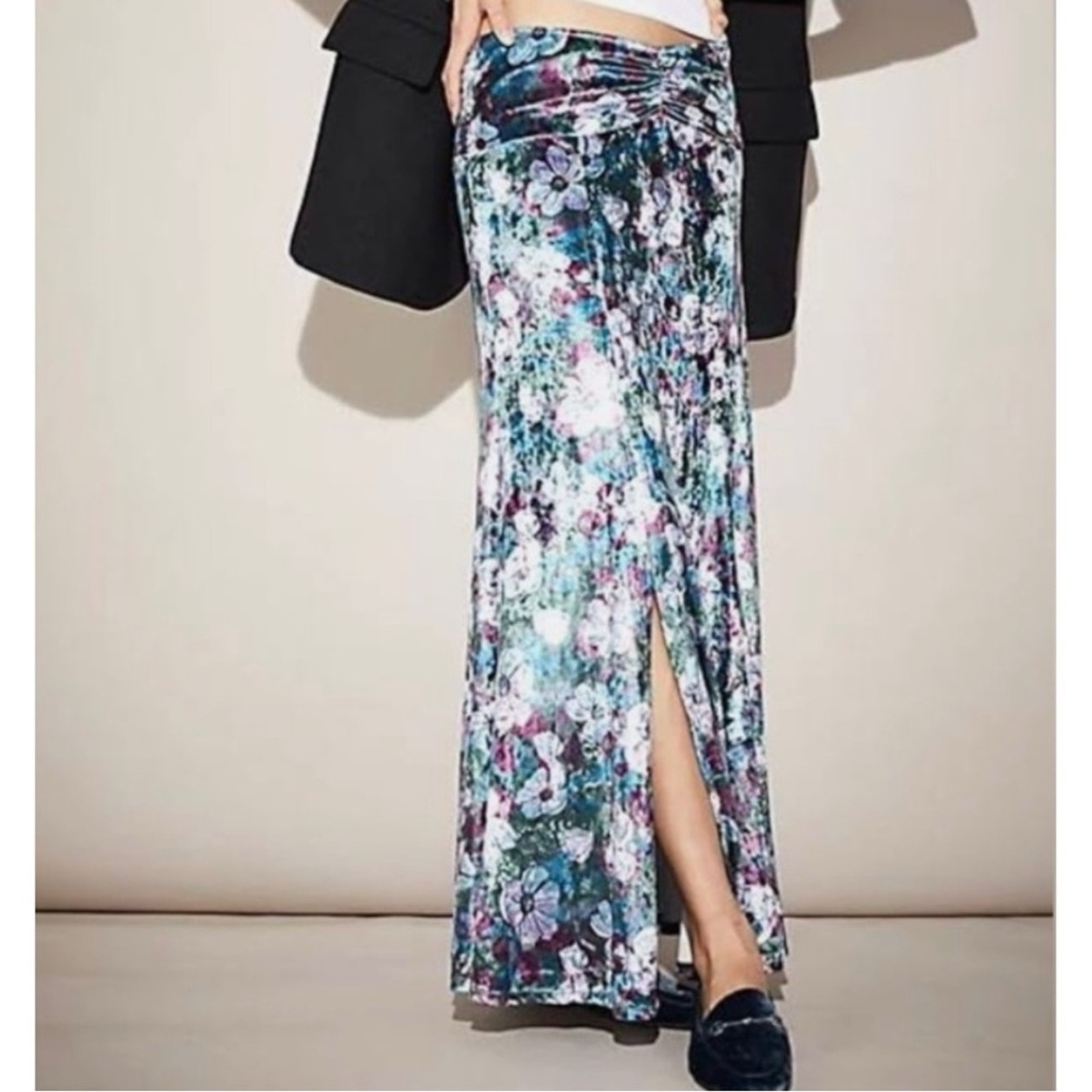 Free People Carpe Diem Convertible Maxi Skirt in Sea Glass XS NEW Mermaid Fairy