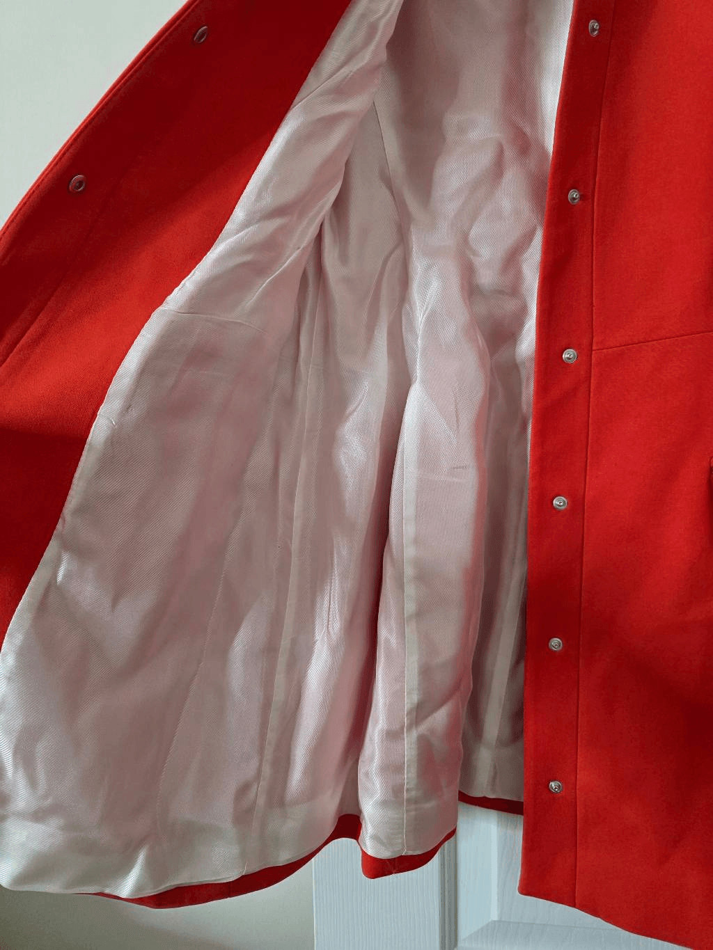 Zara Bold Red Belted Collarless Lined Blazer Dress M