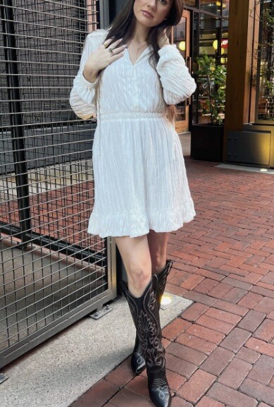 Lost + Wander Enchanted Glow Mini Dress Long Sleeve Size XS/ Small Women’s