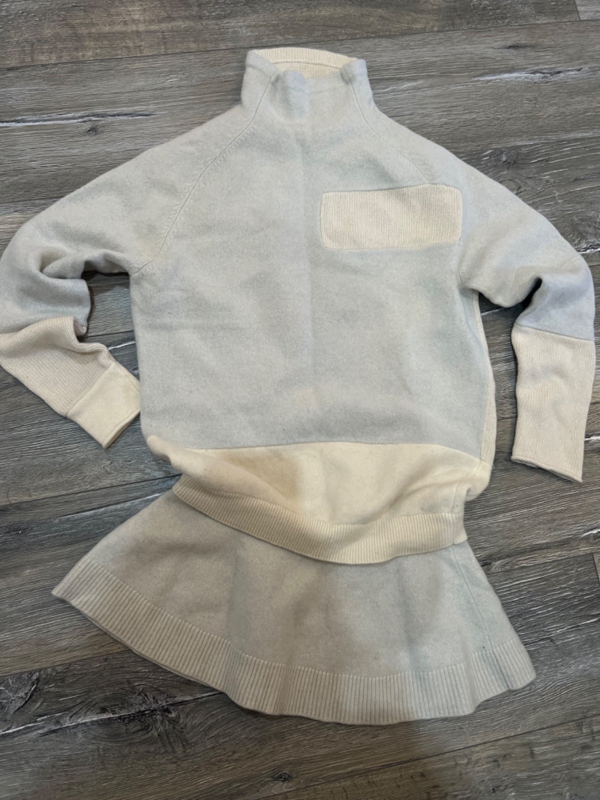 Vintage Alexander McQueen Cashmere Wool Dress Size M Beige