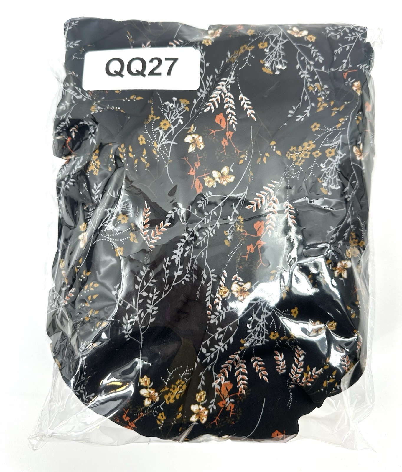 DR2 Womens Small Black Floral Shirt Dress Tie Waist Button Front Boho Midi QQ27