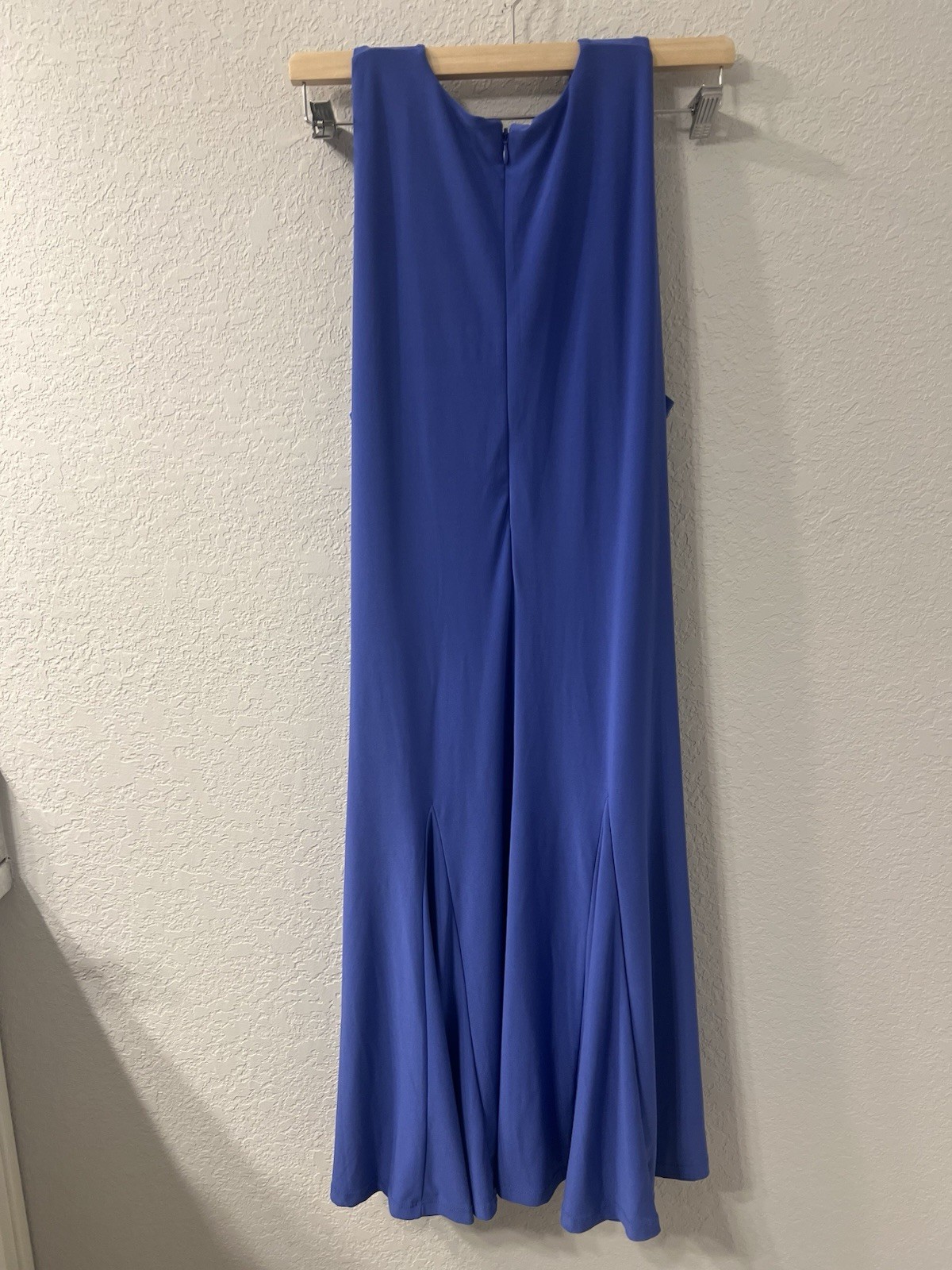 RALPH LAUREN DRESS L PERIWINKLE SLEEVELESS LARGE PLEATS ON SKIRT