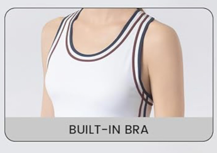 NWT (M) LEAPSTRIDE ATHLETIC DRESS Built in bra SUPER Tight Stretch w/ Side Slit