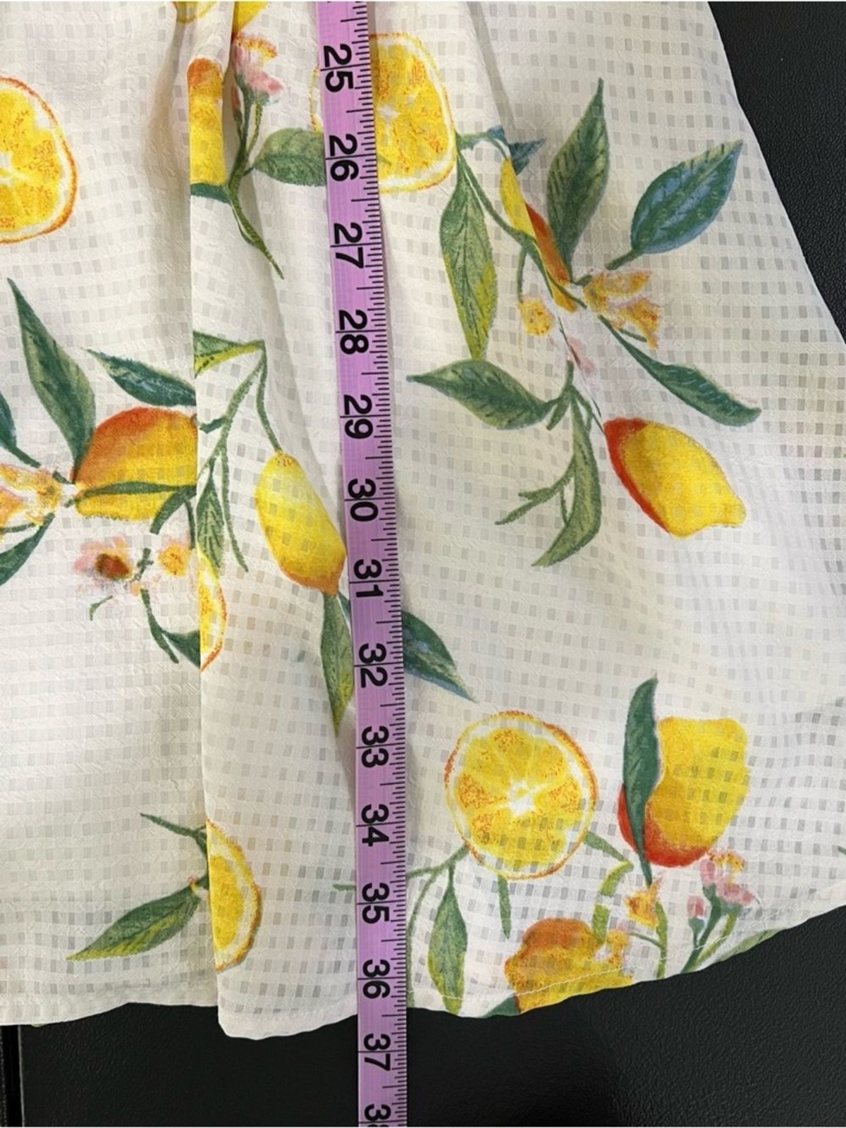 Ophelia Roe Lemon Print Dress Size S