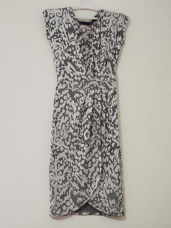 Women French Connection Dress Grey Polyester 36 #8KKN