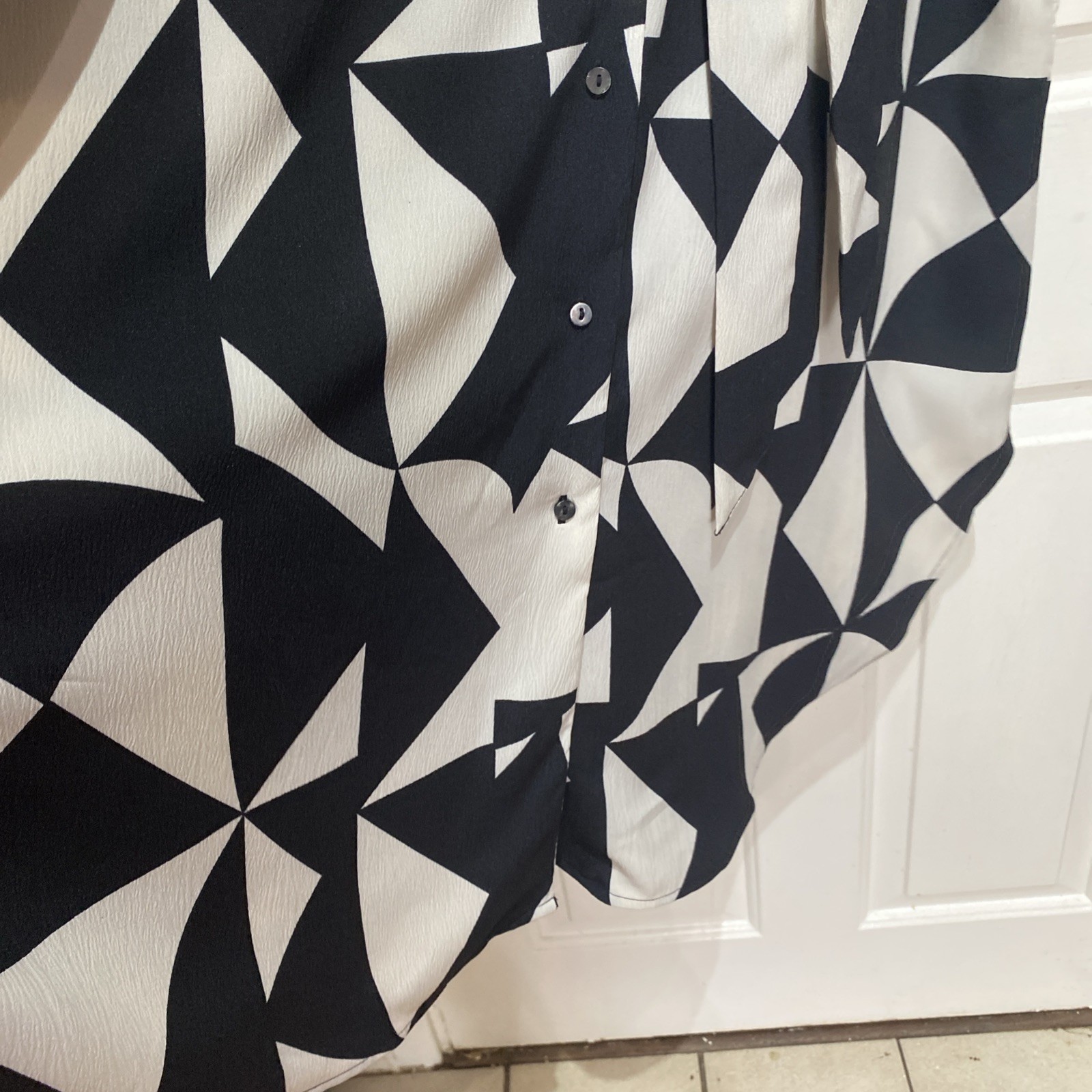 ONLY Nova Life Elite IZI Long Shirt Dress, Geometric print, Size XXL Rrp£38