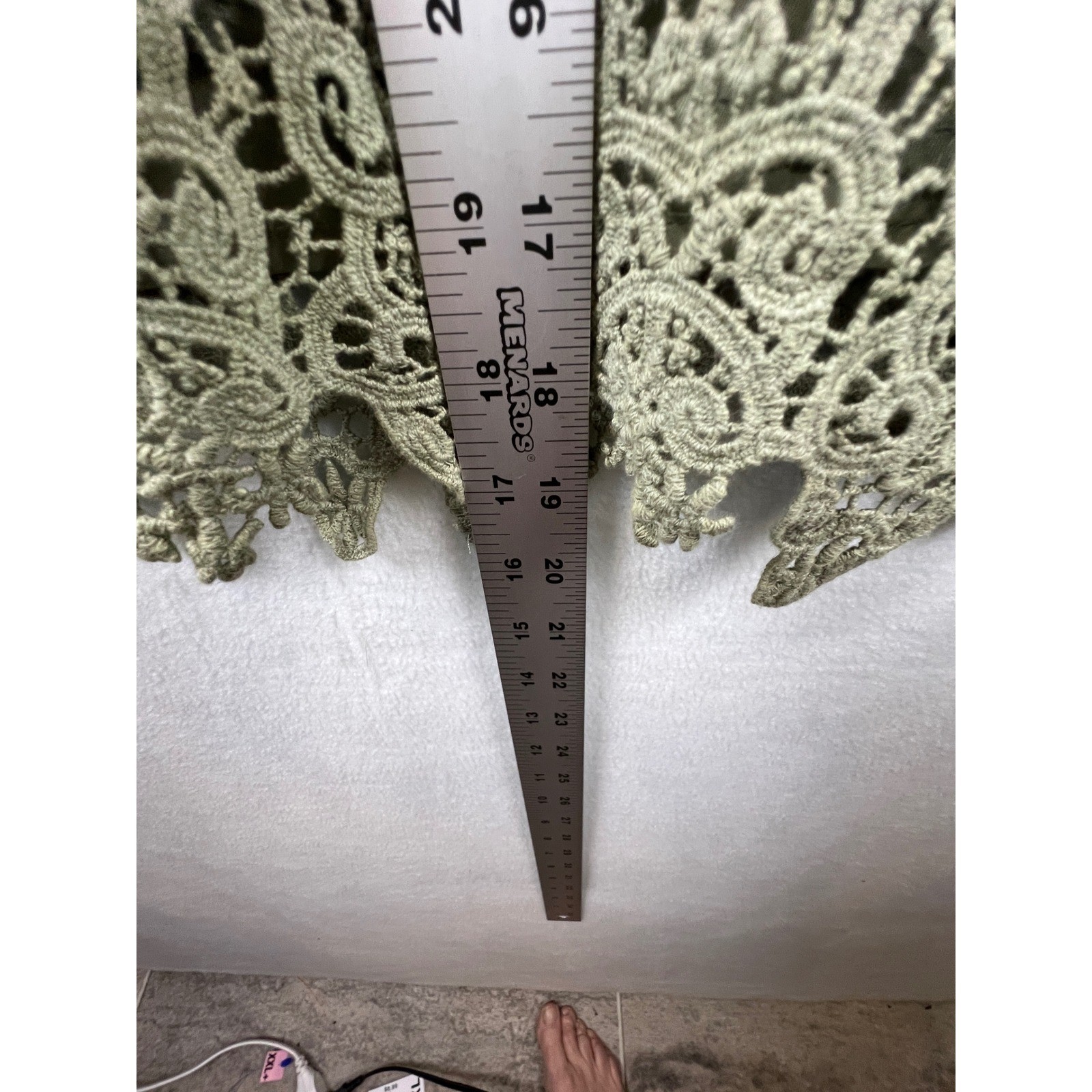 Altar’d State Sage Green Crochet Lace Mini Dress Boho Festival Cottagecore