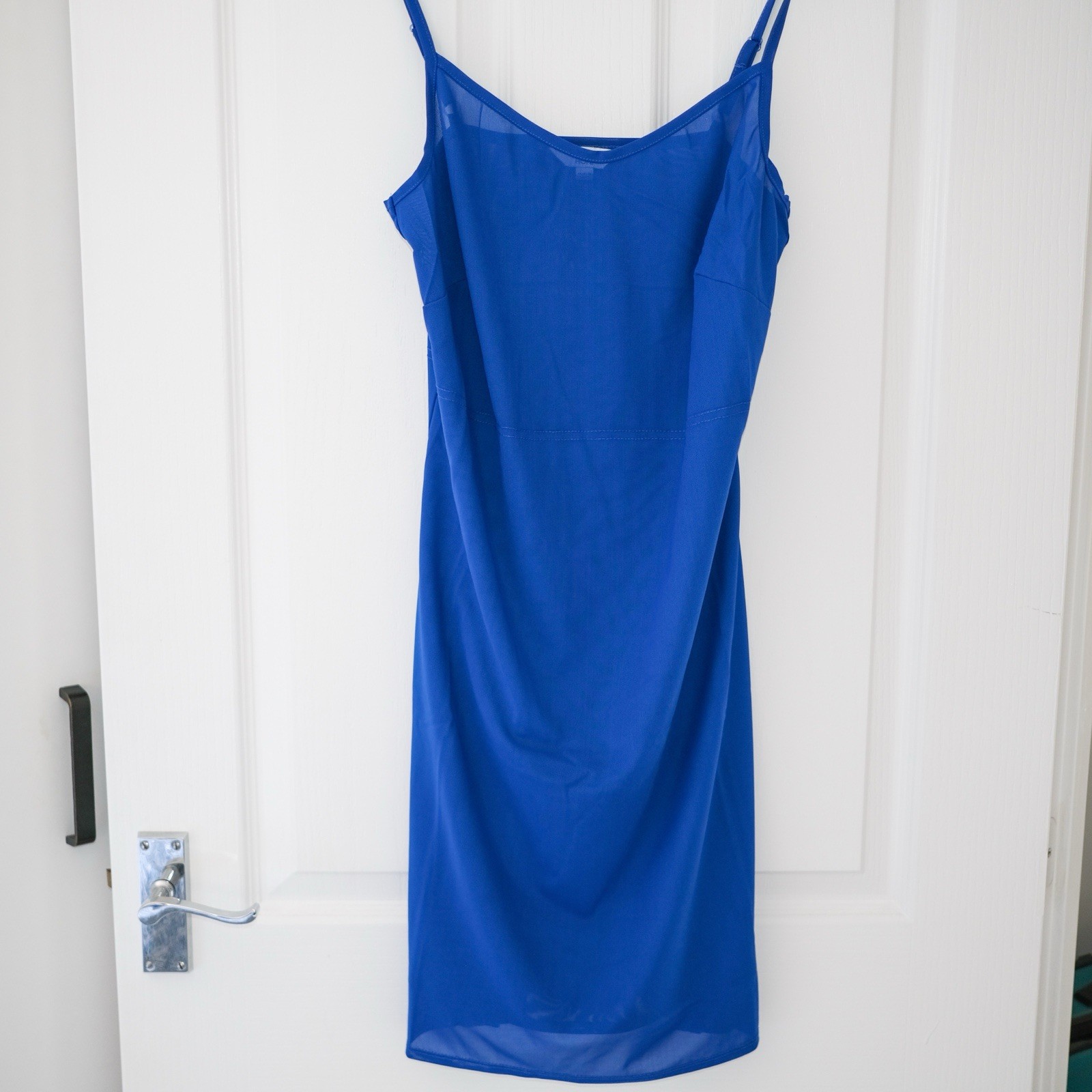 Joanna Hope Cobalt Blue Maxi Occasion Dress UK 18 BNWT Cowl Neck Ruched