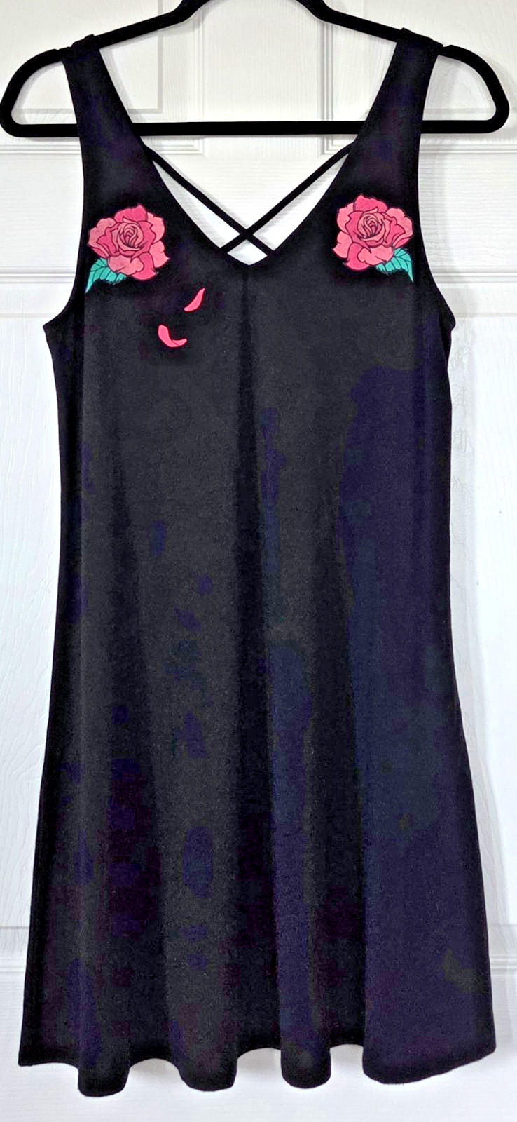 DISNEY LOVE TRIBE Beauty And The Beast Black Strappy Tank Sundress Size M NWT