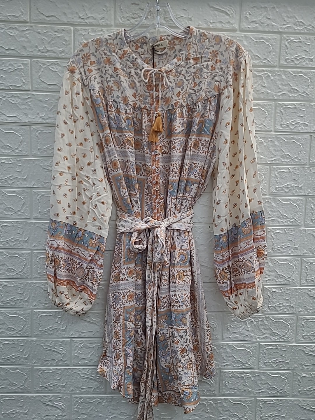New Spell Sunshine Bandit Tunic Dress Desert Sage Size Large