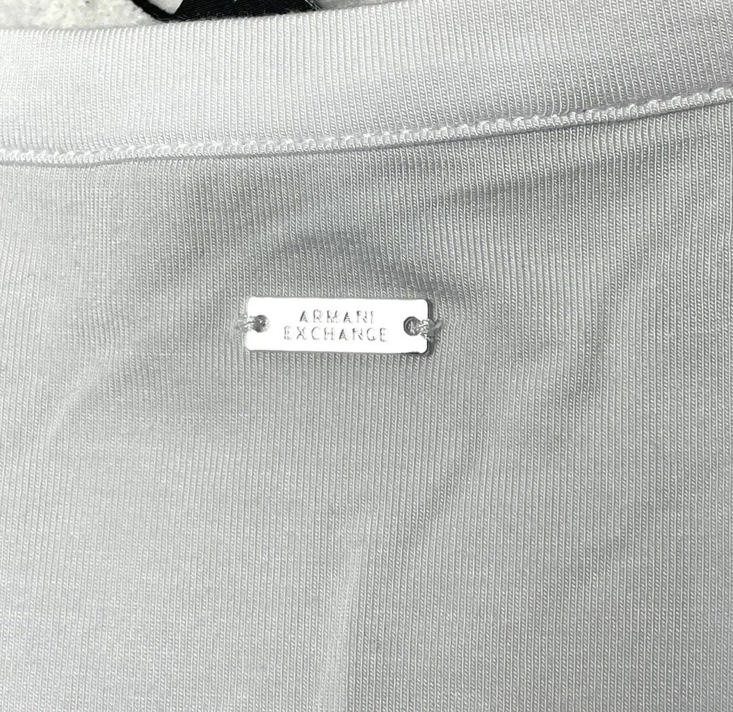 A|X Armani Exchange Womens Mini Dress Short Sleeve V-neck White Soft Stretch NWT