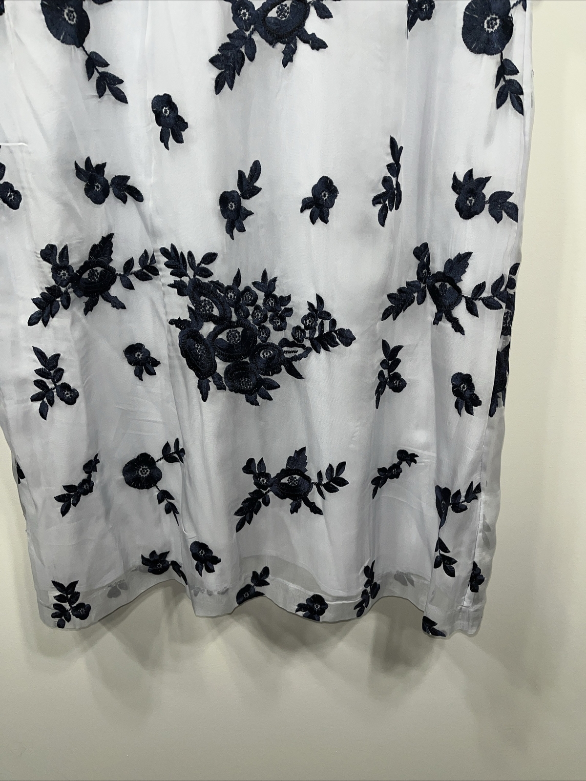 Banana Republic Embroidered Ruffle Sleeve Shift Dress Sz 14 Elegant Versatile