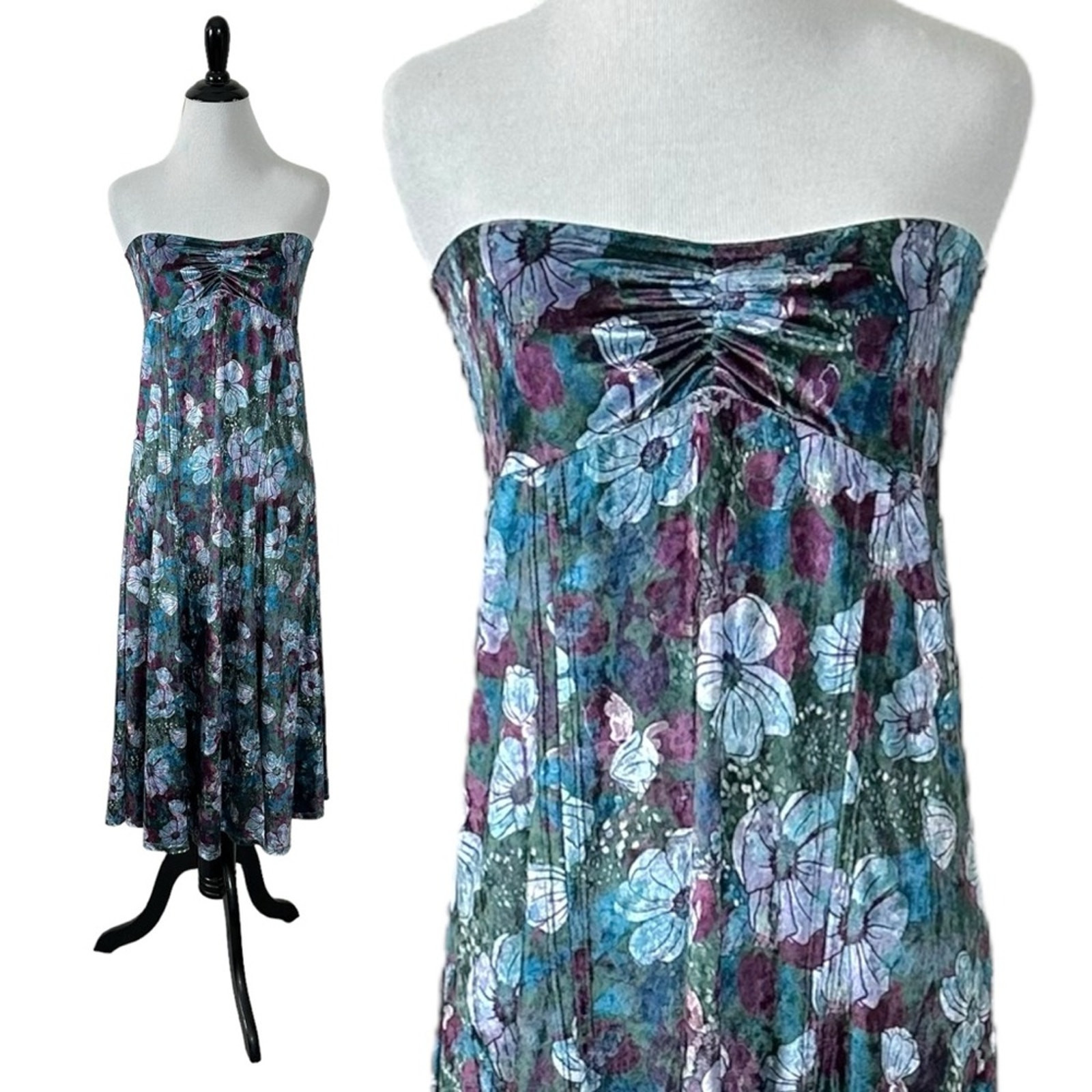 Free People Carpe Diem Convertible Maxi Skirt in Sea Glass XS NEW Mermaid Fairy