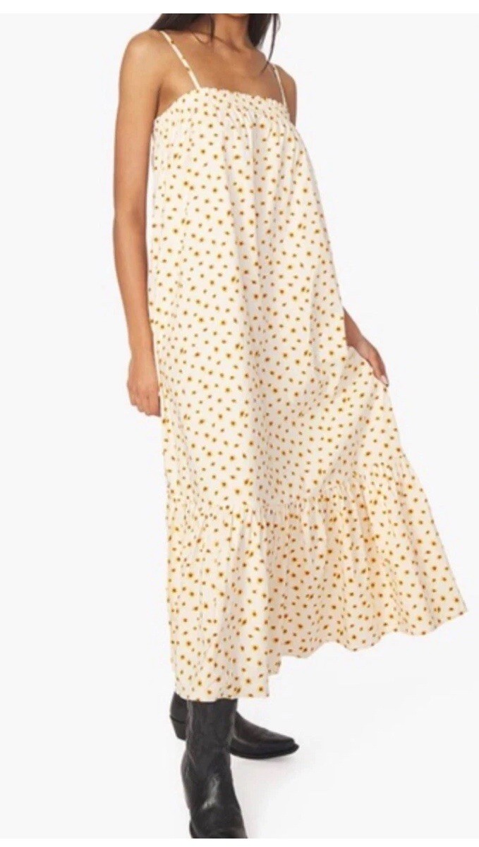 WeWoreWhat Revolve Smocked MIDI Dress Ditsy Daisies NWT Msrp 79.00