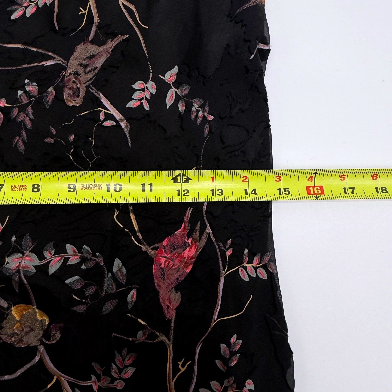 The Pyramid Collection Silk Blend Burnout Maxi Dress Black Size M Fairy Whimsy