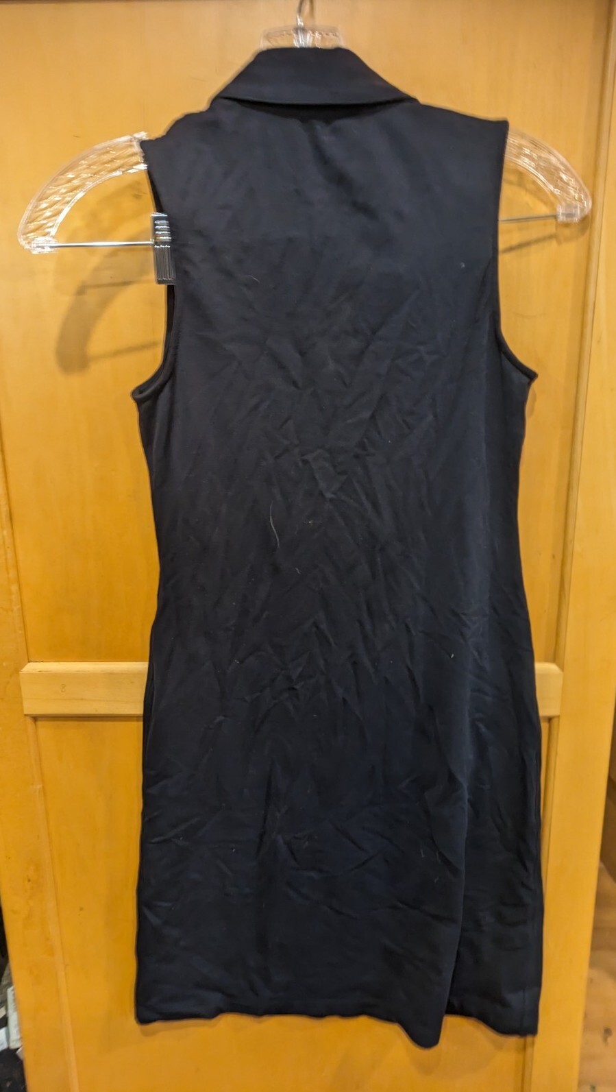 Theory Womens Collared V Neck Sleeveless Short Shift Tank Dress Black Size XS