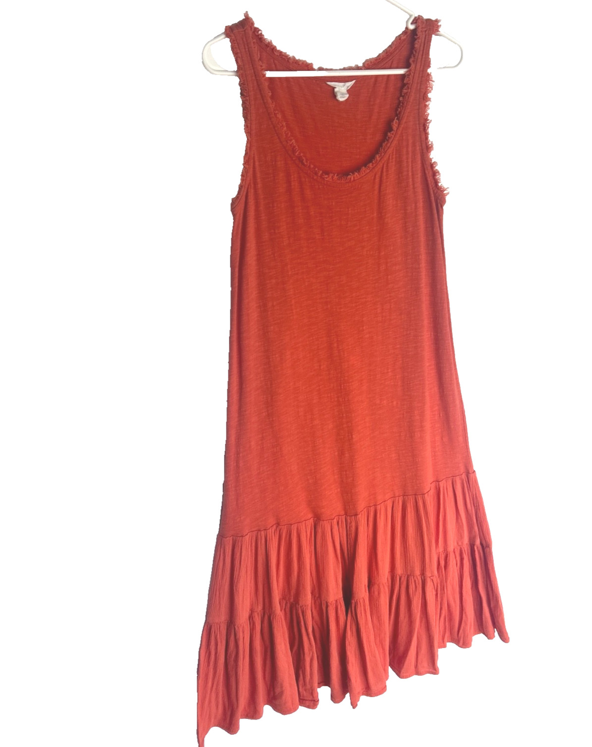 Caslon Nordstrom Resortwear Tiered Ruffle Hem Peasant Frayed Tank Dress Women S