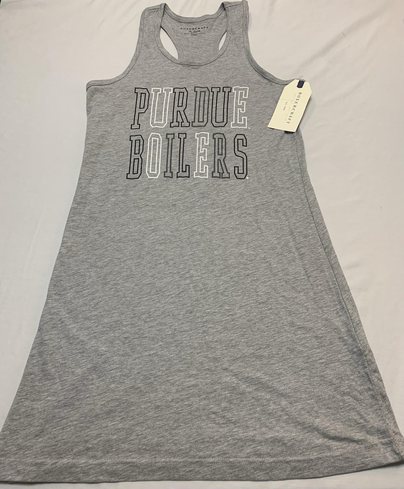 Boxercraft Purdue Boilers Women Tank Dress, Color Grey, Size XS