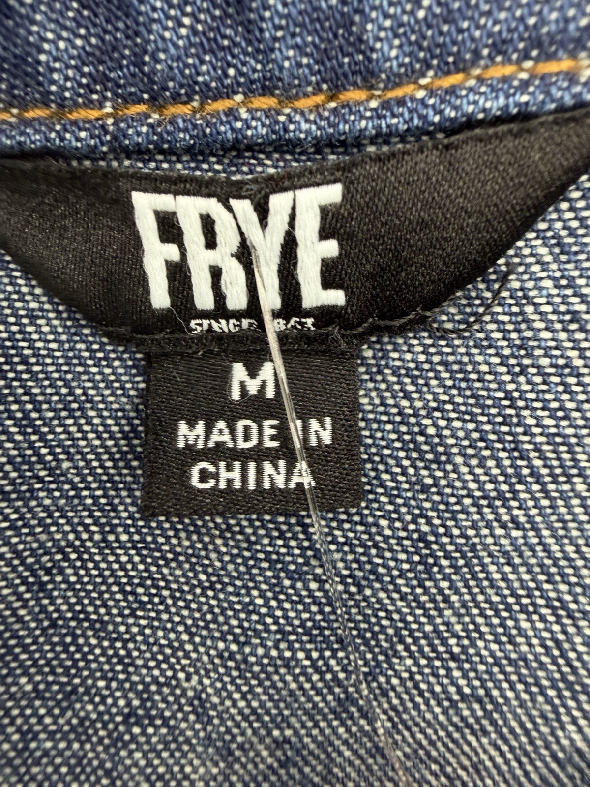 Frye Denim Dress Size Medium Dark Wash Mini Button Front Dual Chest Pockets NWOT
