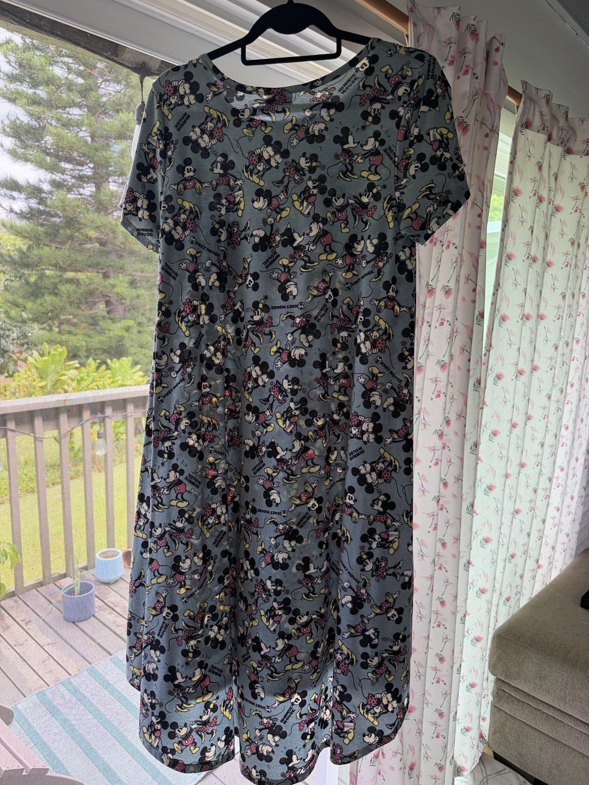 LuLaRoe Disney Carly Dress Mickey & Minnie Mouse Size S All Over Print