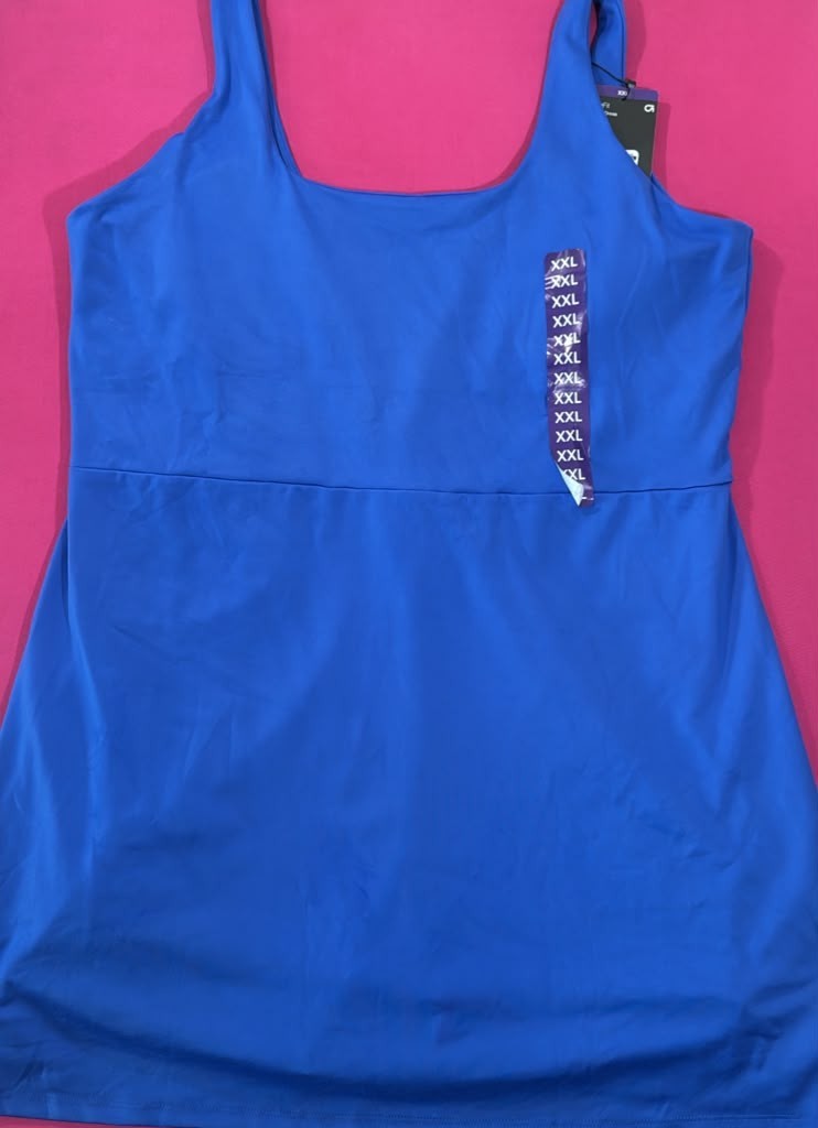 GapFit Active Dress – Blue Moisture Wicking Shelf Bra XXL