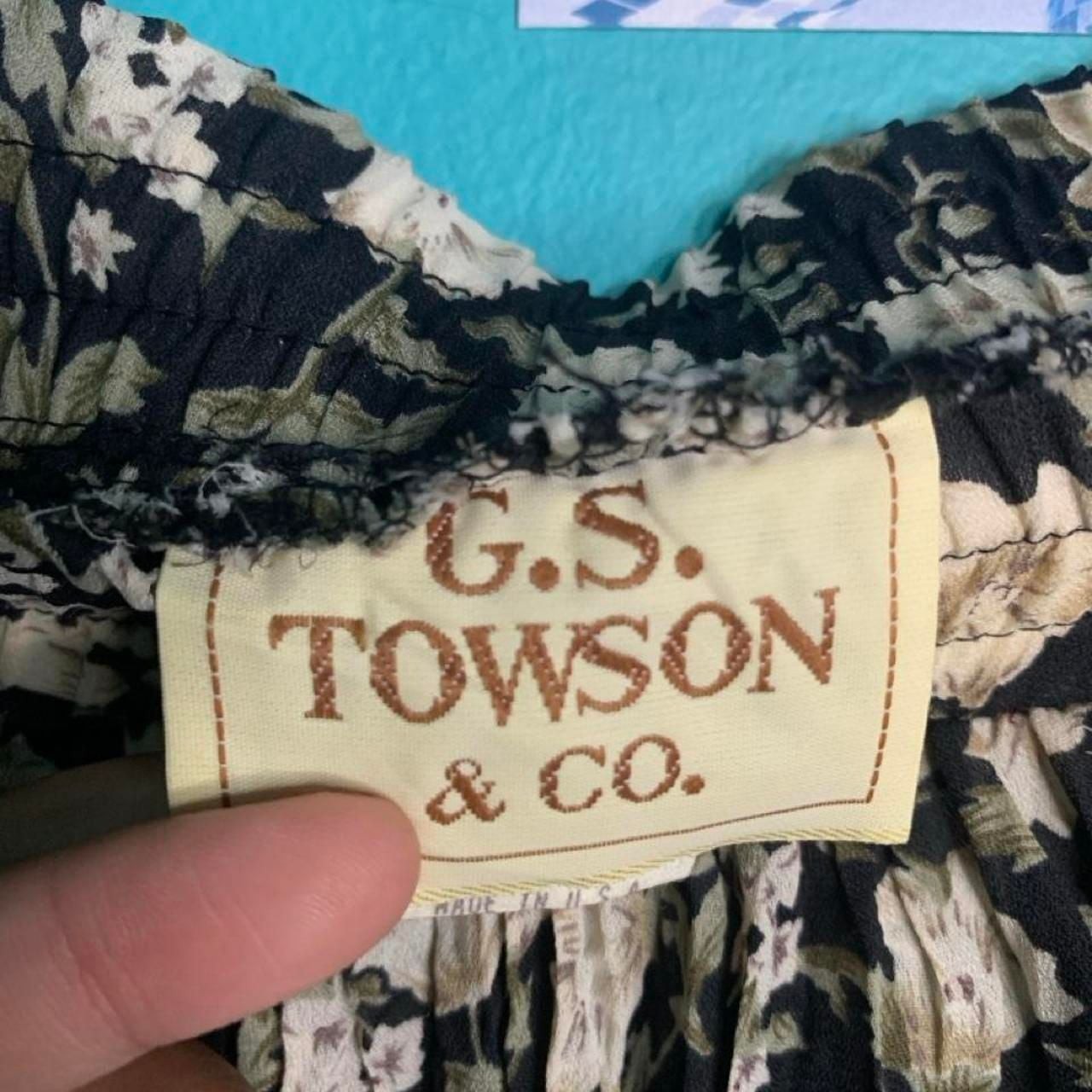 Vintage G.S. Towson & Co. Floral Pleated Maxi Skirt