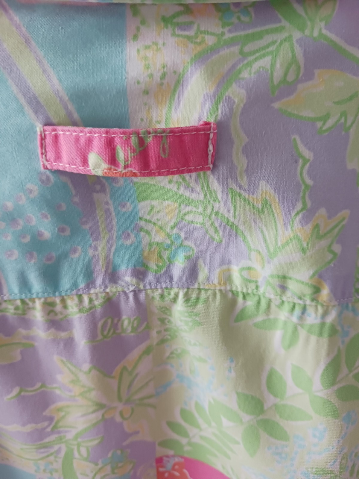 Vintage Lilly Pulitzer White Label Patchwork Dress RARE Tropical