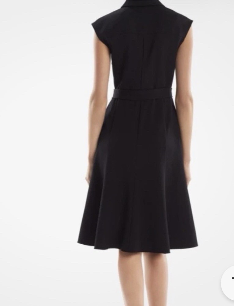 MM Lafleur Isabelle Dress Light Twill Black Women’s Size 8 NEW WITH TAG