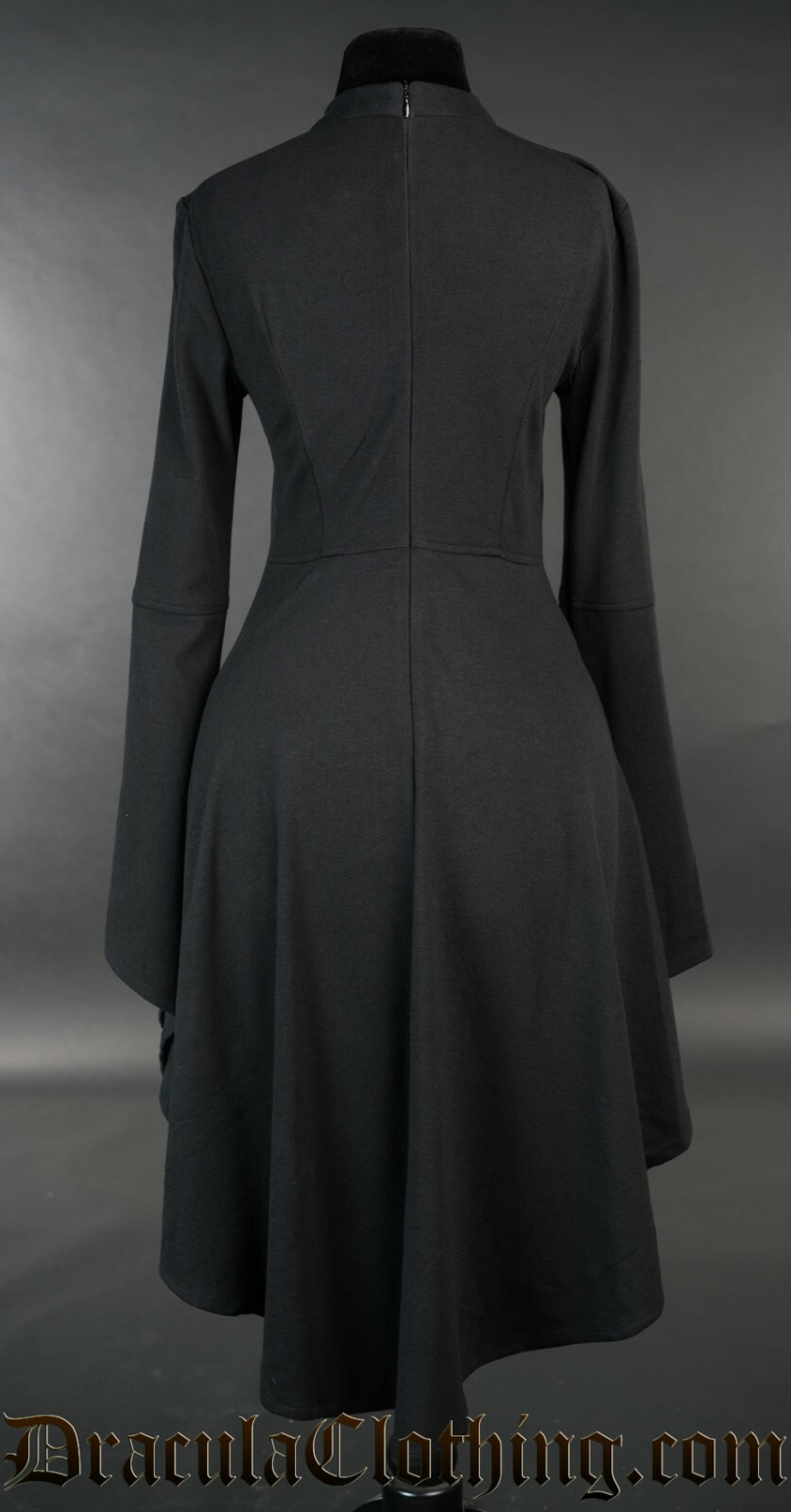 Dracula Clothing Ankh Cross Lace Bell Sleeve Goth Punk High Low Dress 29-14-ABC