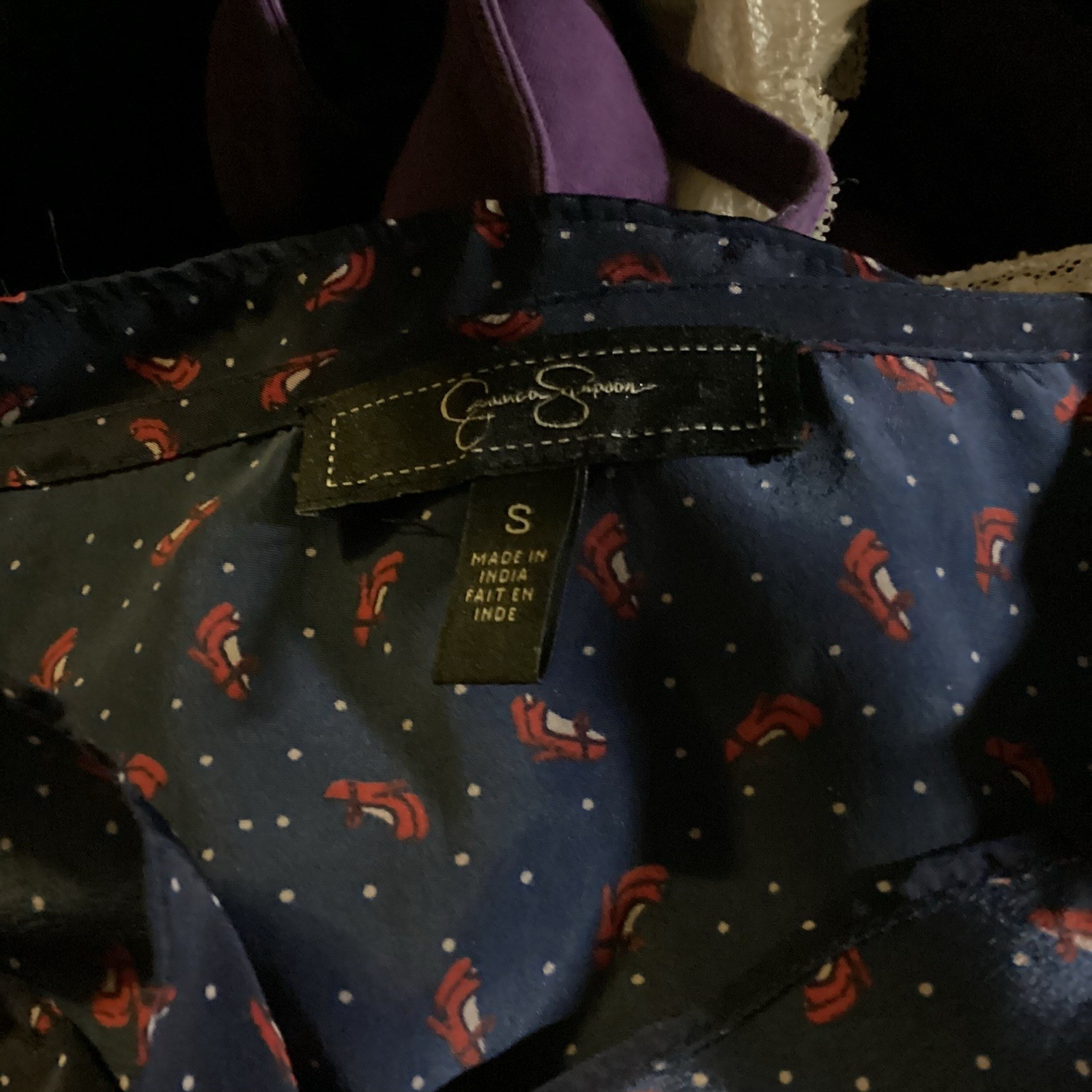 Jessica Simpson Ellington Shoe Print Dress SA ASO Elena Gilbert Small TVD