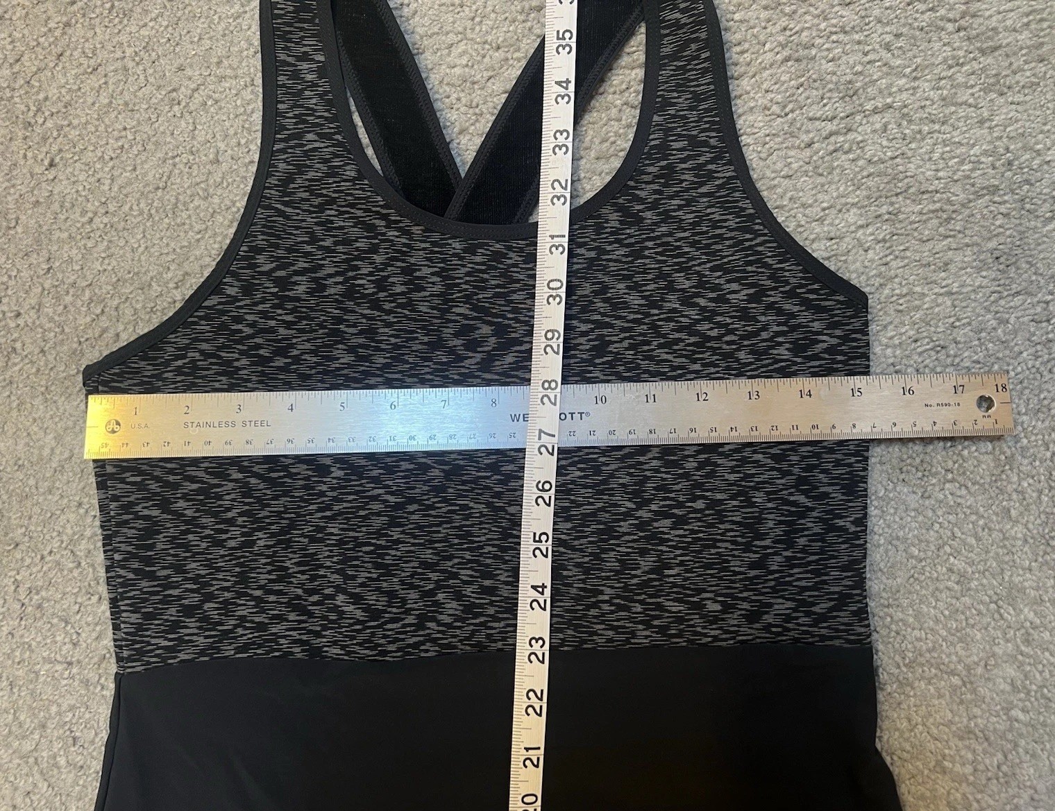 Smartwool Merino Wool Willow Lake Cross-back Dress Space Dye Black Small NWT