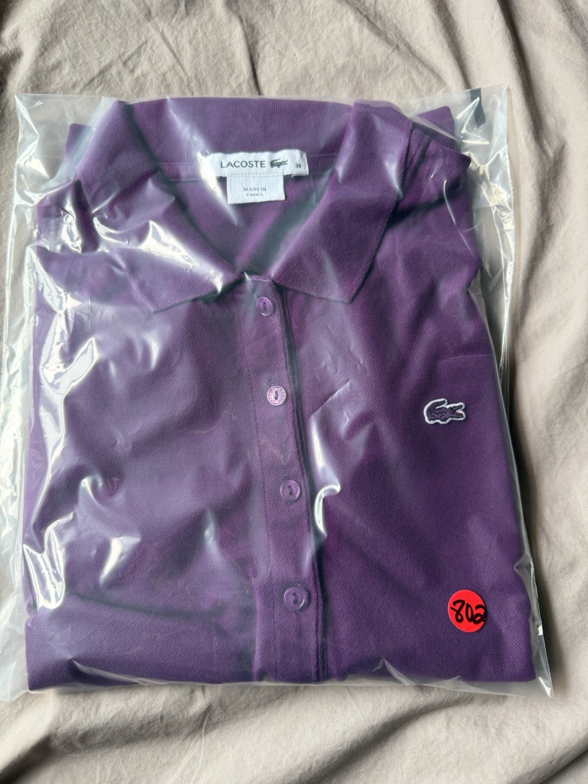Lacoste Button Down Polo Womens Pique Polo Shirt Dress Size 38 Preppy Y2K Retro