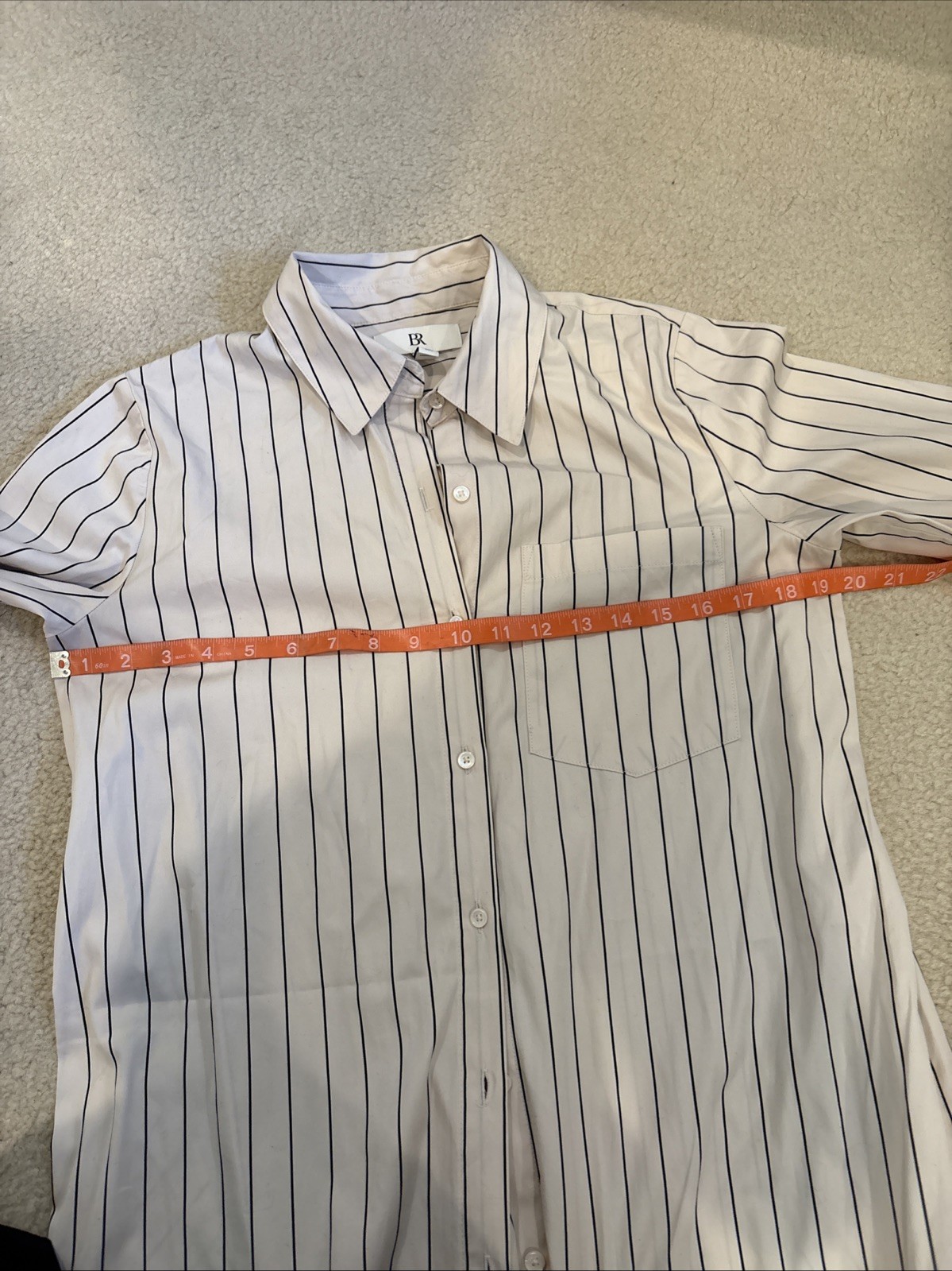 Banana Republic Cotton Poplin Maxi Long Shirt Dress Ivory White Black STRIPE S P