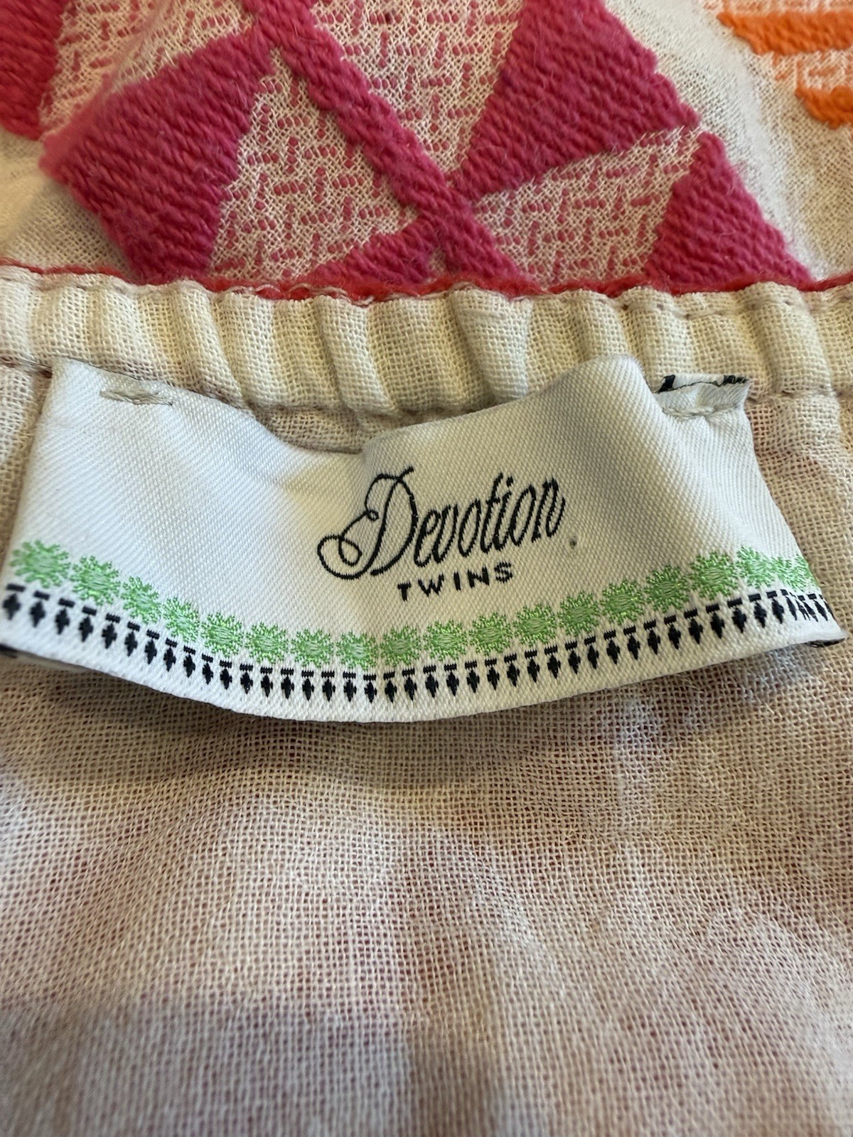 Devotion Twins Square Neck Strap Dress Small Pink Orange Tier Sundress Anthro