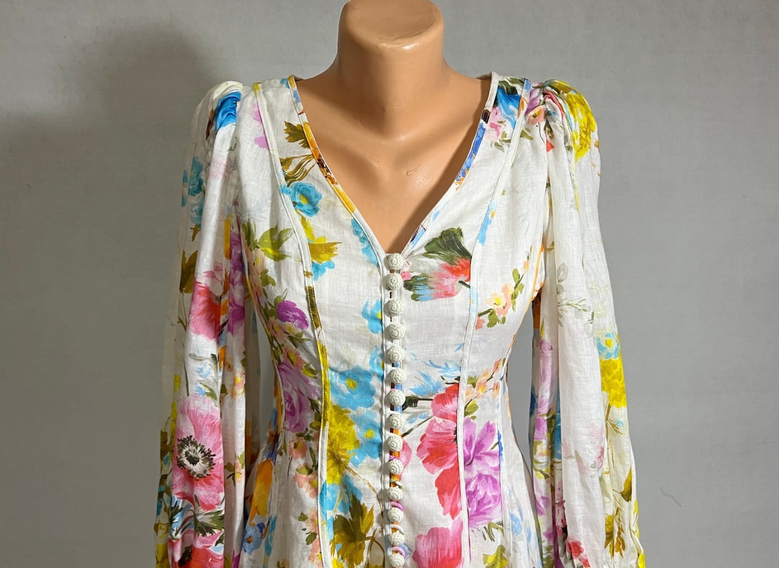 Zimmermann Linen Mini dress aus1 fits US 4 – 6 ( Bust 33.5”-34.3” )