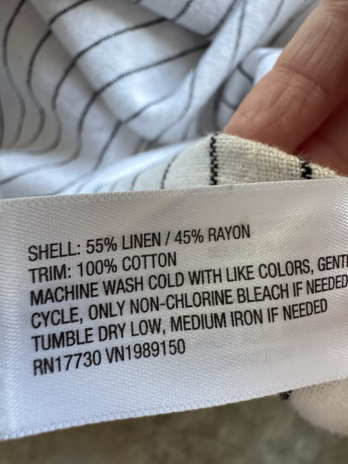 A New Day Linen Blend Sleeveless Shift Dress Women’s Medium Black White Stripe