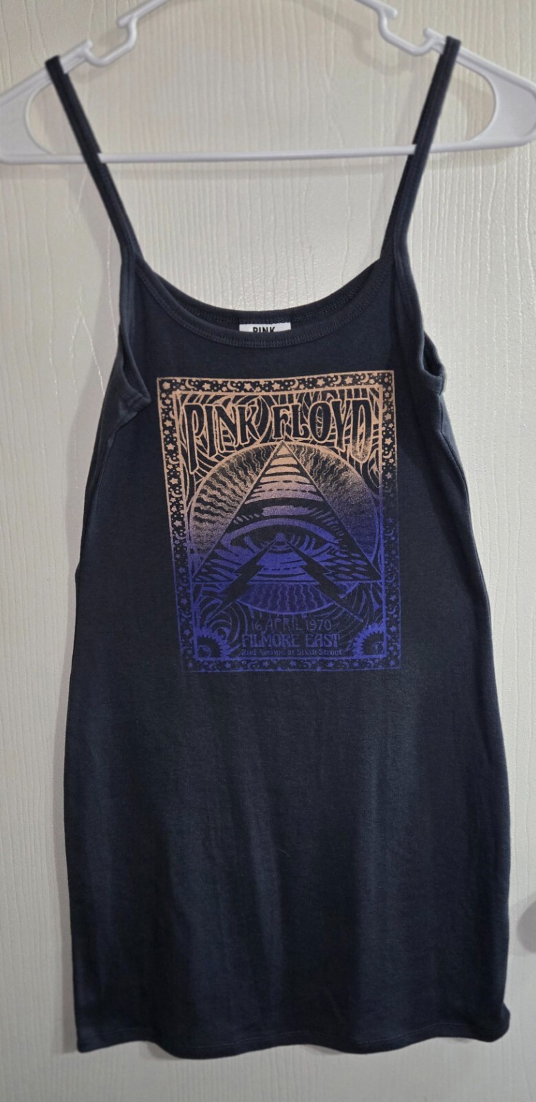 Grayson Threads Women’s Medium Pink Floyd Graphic Print Tank Dress