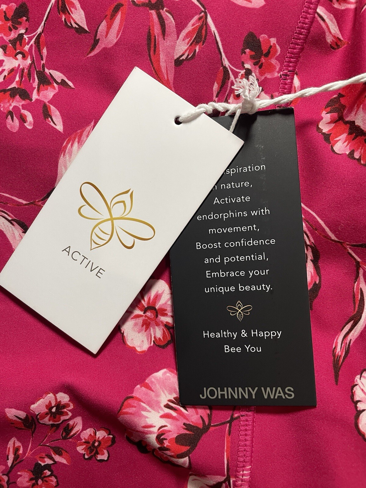 Johnny Was XL Misty Fall Everyday Tennis Dress Pink Floral Print Racerback $270