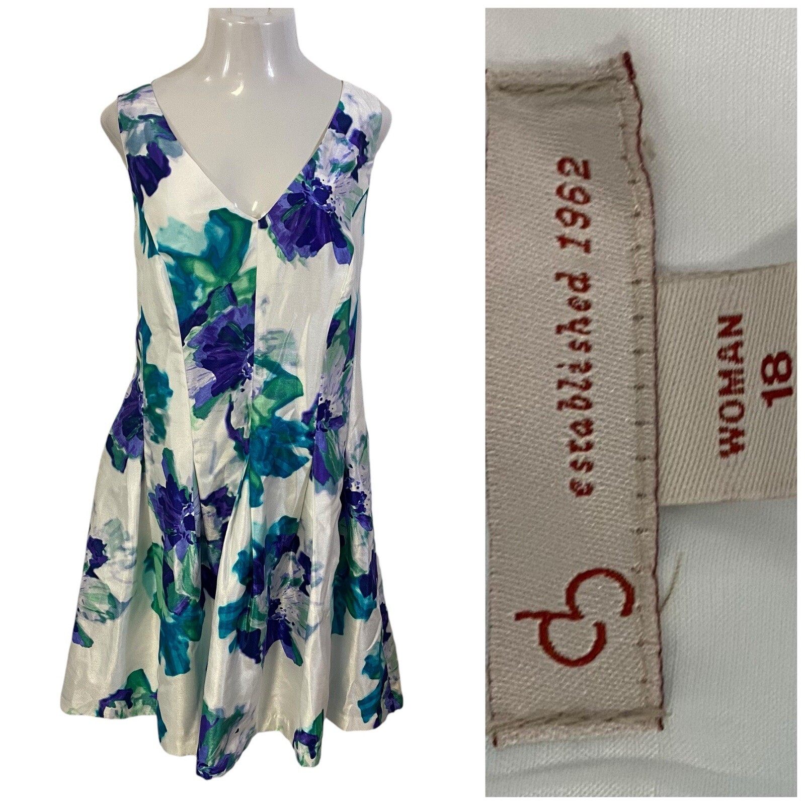 Christopher & Banks Dress Womens 18 Floral Work Office Church Date Elegant