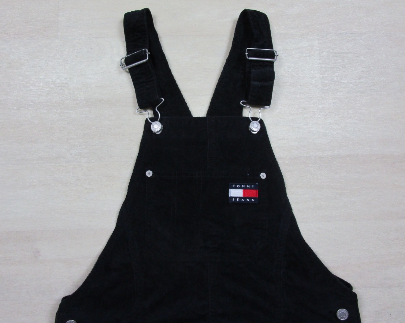 Tommy Hilfiger Corduroy Micro Mini Overalls Jumper Dress (S) Hip Hop Festival
