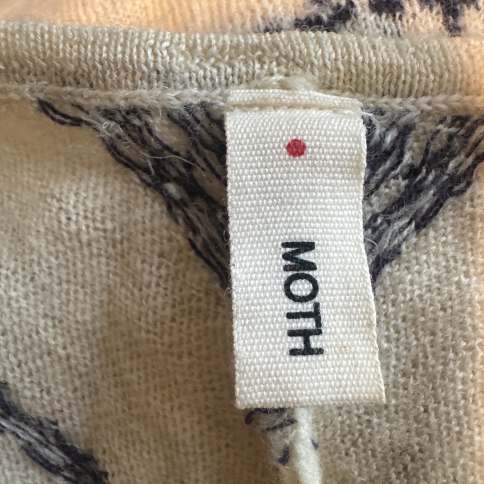 Moth Wool Cotton Linen Knit Sweater Mini Dress Women’s Size Small S Cottage Chic